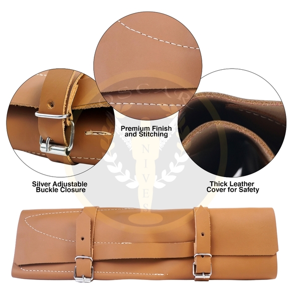 COPY - Damascus Steel Chef Knife (Set of 5) | Hand Forged Kitchen Knife Set - Picture 5 of 6